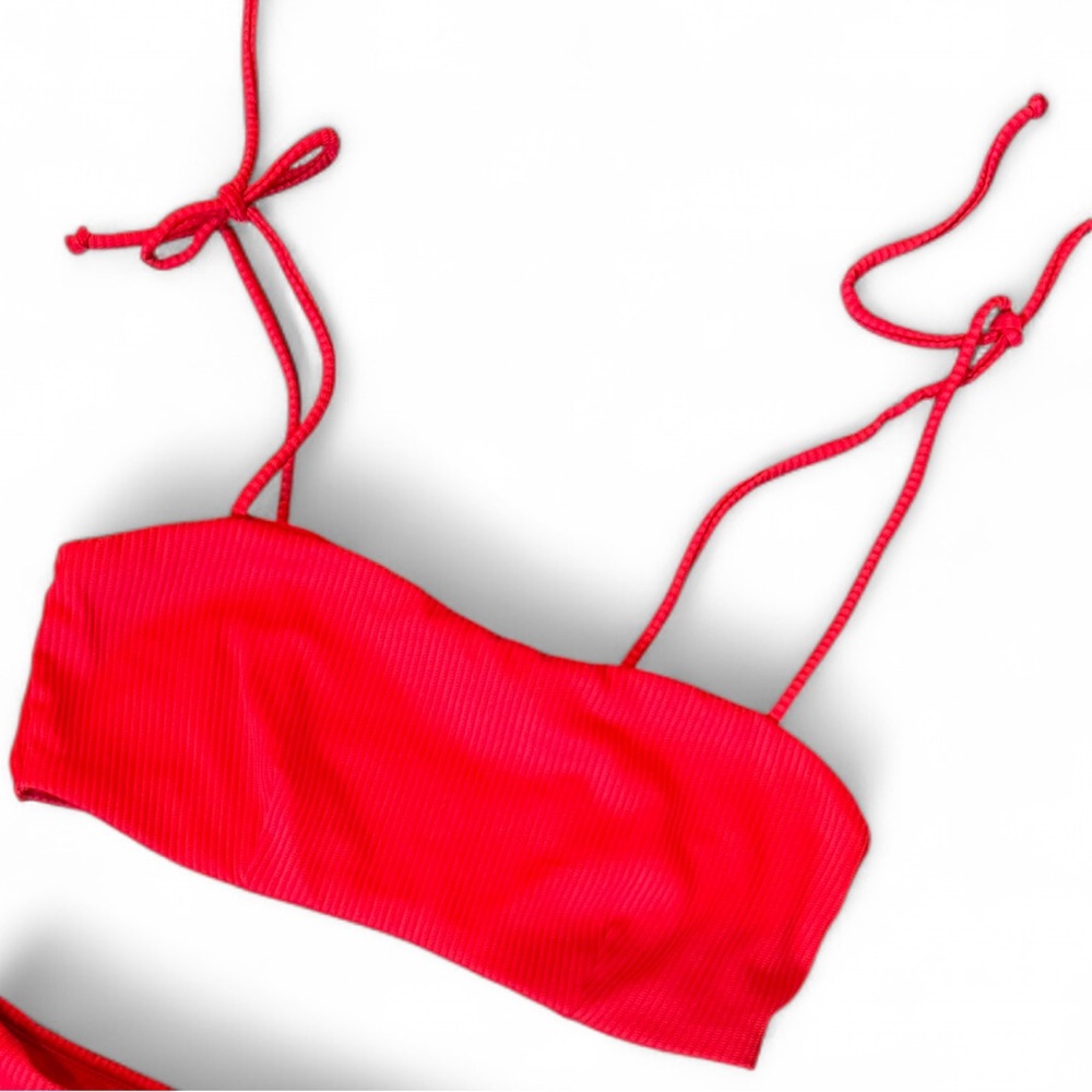 Express Women’s Medium Fire‎ Red Strap Bikini Top Summer Travel Vacation